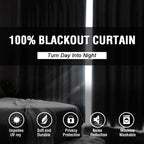 H.Versailtex 100% Blackout Curtains For Bedroom Thermal Insulated Blackout Curtains 63 Inch Length Heat And Full Light Blocking