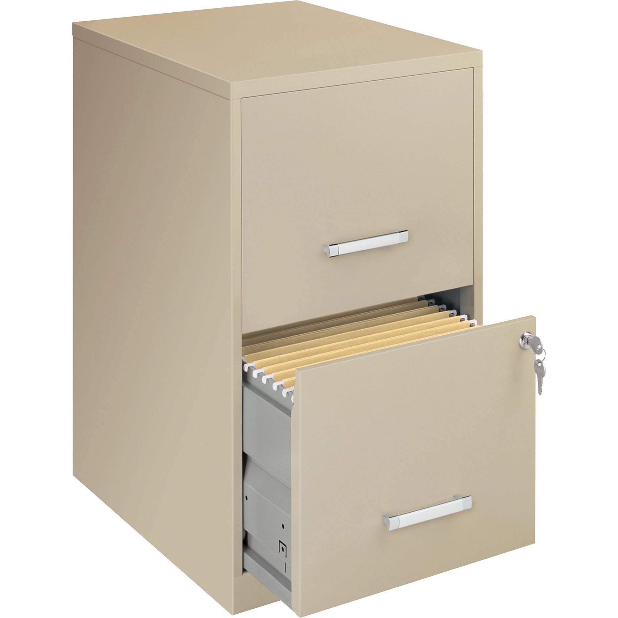 Lorell 14340 18 Deep 2-Drawer File Cabinet, Putty
