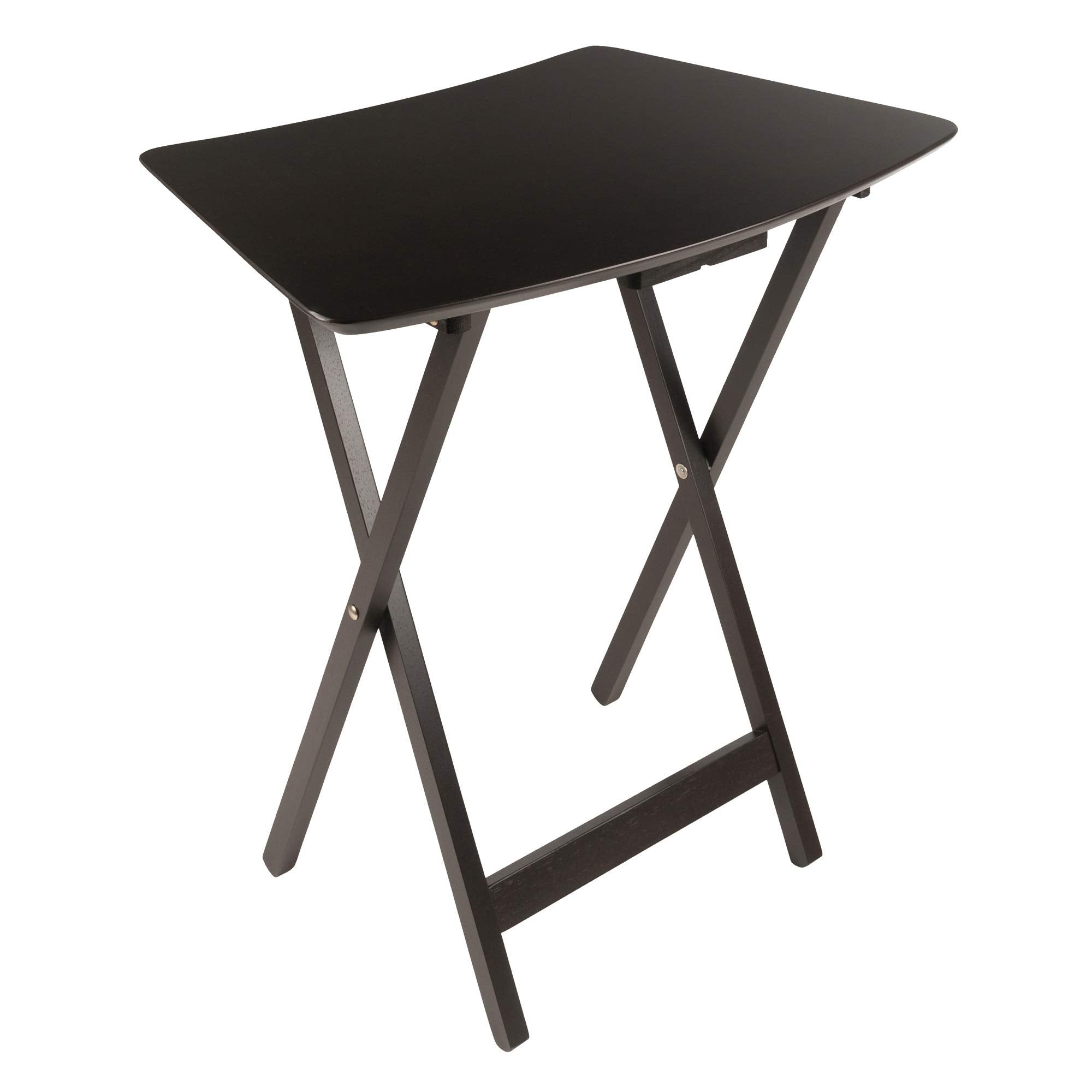 Ergode Wood Anila 5-Piece Snack Table Set | Folding Trays | Enhance Entertaining Experience