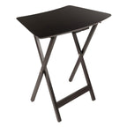 Ergode Wood Anila 5-Piece Snack Table Set | Folding Trays | Enhance Entertaining Experience