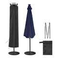 Ackmizz Solar Patio Umbrella Cover - Transparent Waterproof Top 420D Oxford Solar Led Umbrella Covers With Telescopic Pole. Para