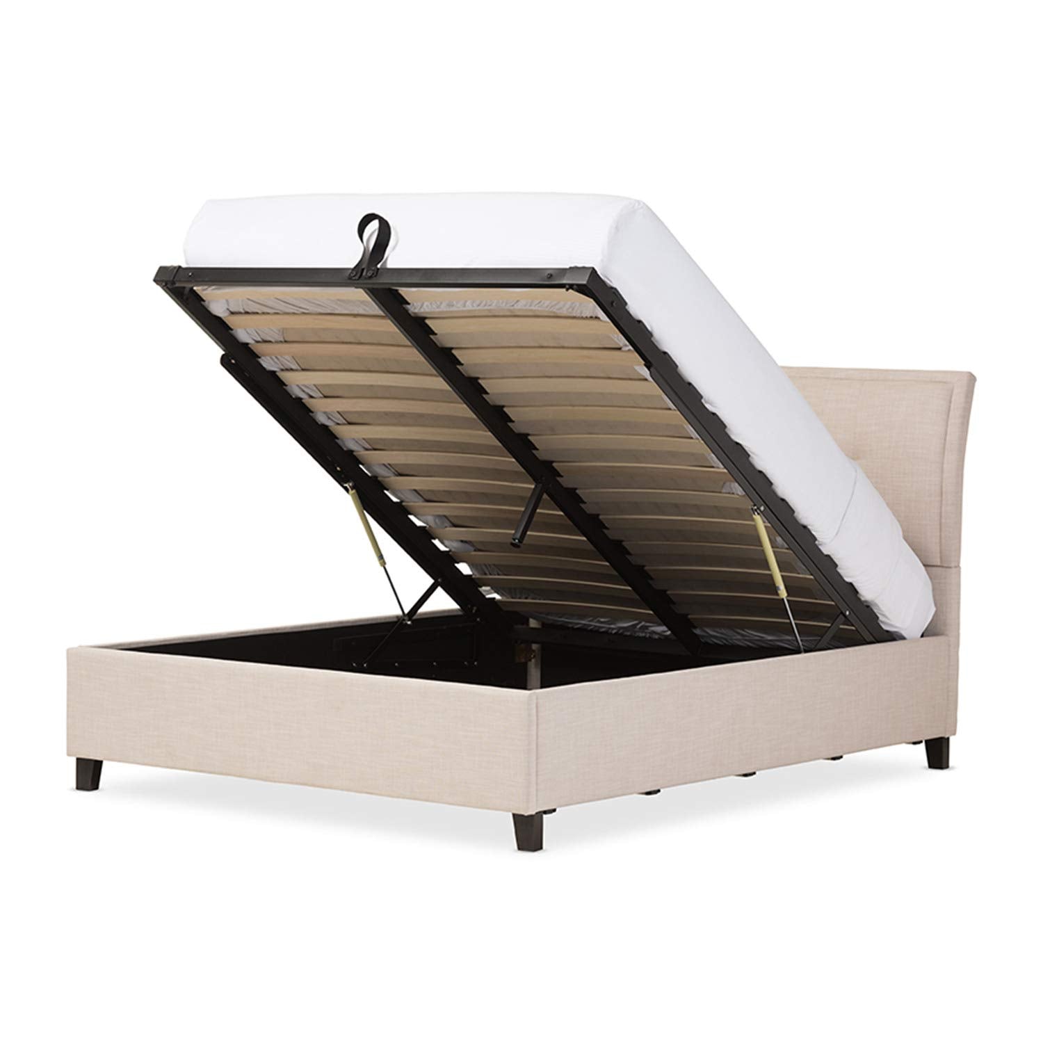 Baxton Studio Lea Queen Platform Bed in Beige