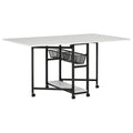 Studio Designs Sew Ready Fabric Sewing/Cutting Standing Table with Organizers - 58.75 W x 36.5 D x 30 H - Charcoal / White