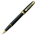 Sheaffer Prelude Black Matte Fountain Pen With 22Kt Gold-Plated Trim And Fine Nib