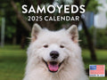 Samoyed Calendar 2025 Monthly Wall Calender 12 Month | American Made In The Usa