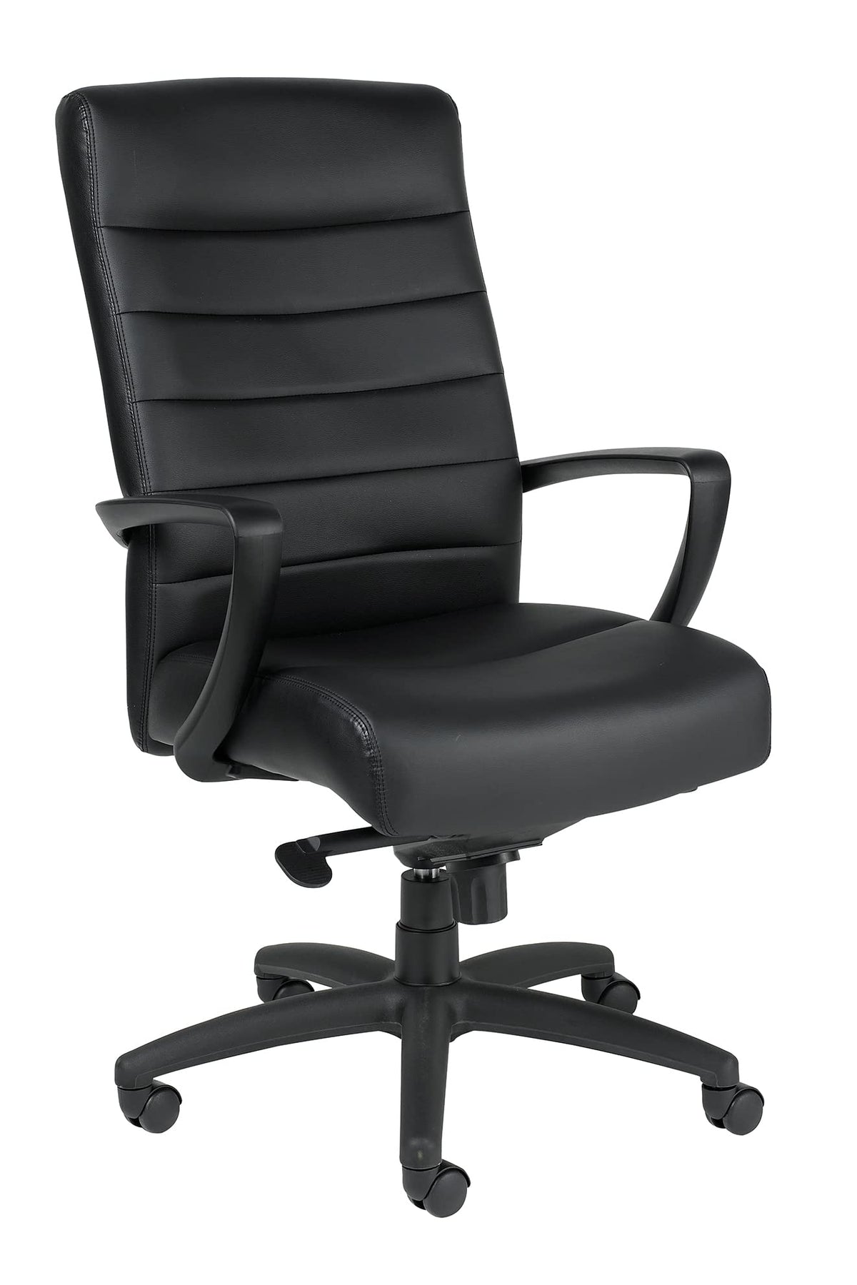 Eurotech Seating Manchester High Back Leather Chair, Black