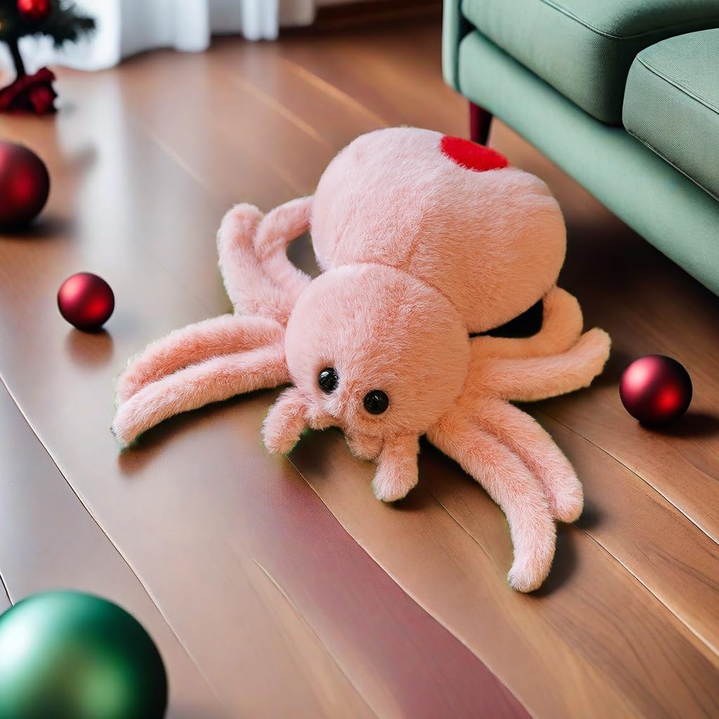 XItbyja Kids Spider Stuffed Animal Toy Halloween Plush Toy Soft Pink Spider Pillow,Adorable Playtime Plush Toy,Super Soft Plush 