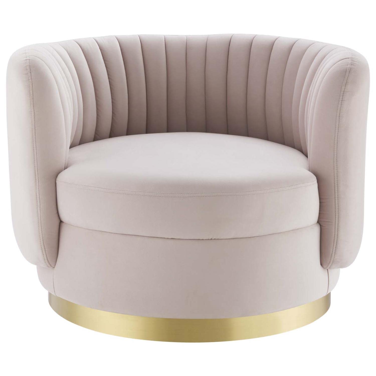 Modway Embrace Velvet Swivel Chair With Gold Pink Finish Eei-4997-Gld-Pnk