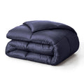 Superior Oversized AllSeason Reversible Down Alternative Comforter, Twin/Twin XL, Navy Blue