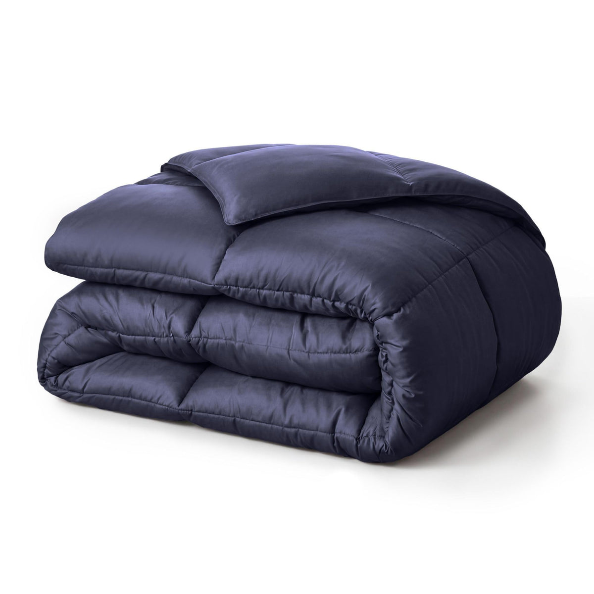 Superior Oversized AllSeason Reversible Down Alternative Comforter, Twin/Twin XL, Navy Blue