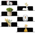KEYOZA 9 Inch Acrylic Floating Shelf No Drill Adhesive Wall Shelf Set of 6 for Funko Pop Storage, Floating Shelves DamageFree E