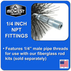 Midwest Hearth Square Wire Chimney Cleaning Brush (8-Inch Square)