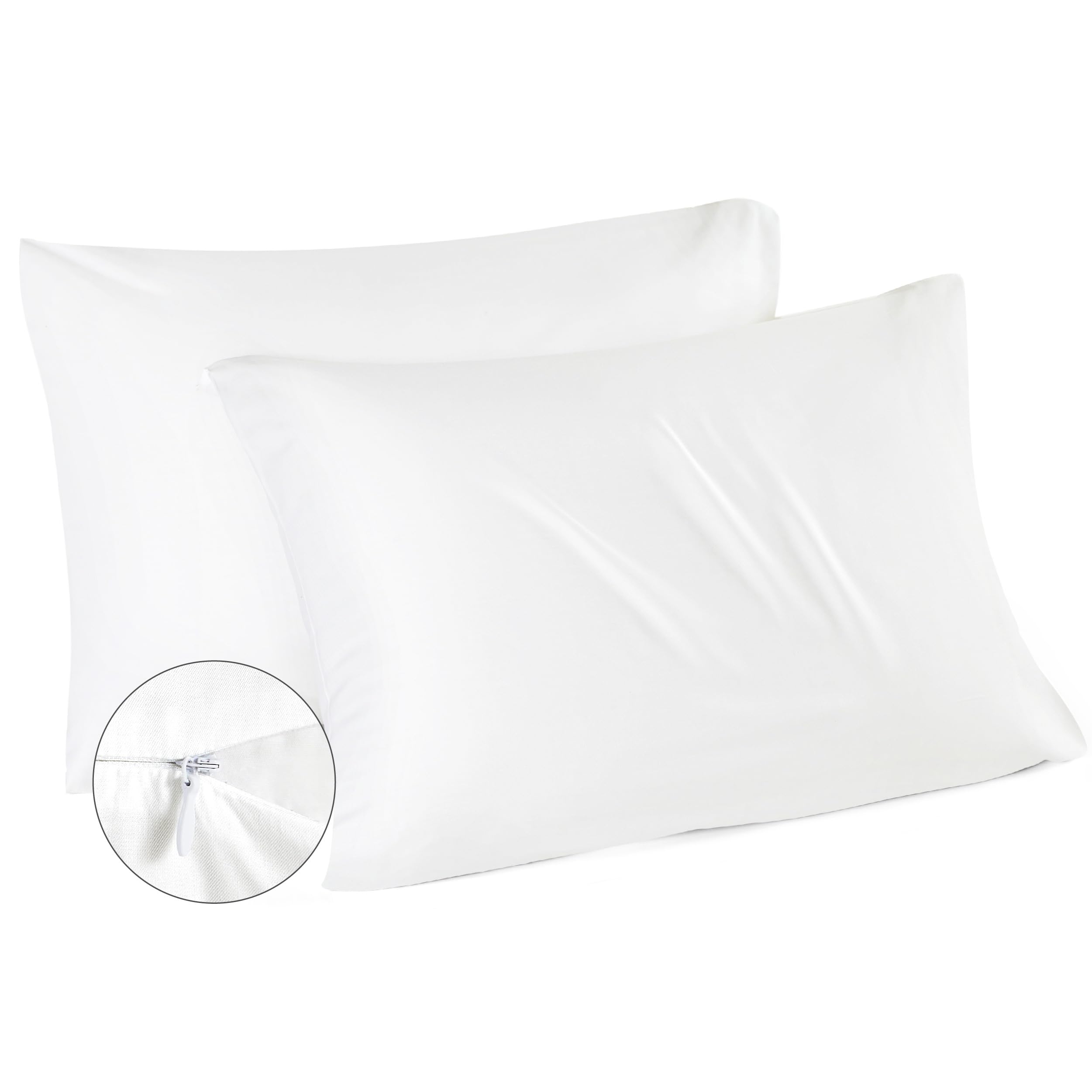 Bedsure Cooling Pillow Cases Queen Size Set Of 2, Rayon Derived From Bamboo Cooling Pillowcases For Hot Sleepers, Soft & Breatha