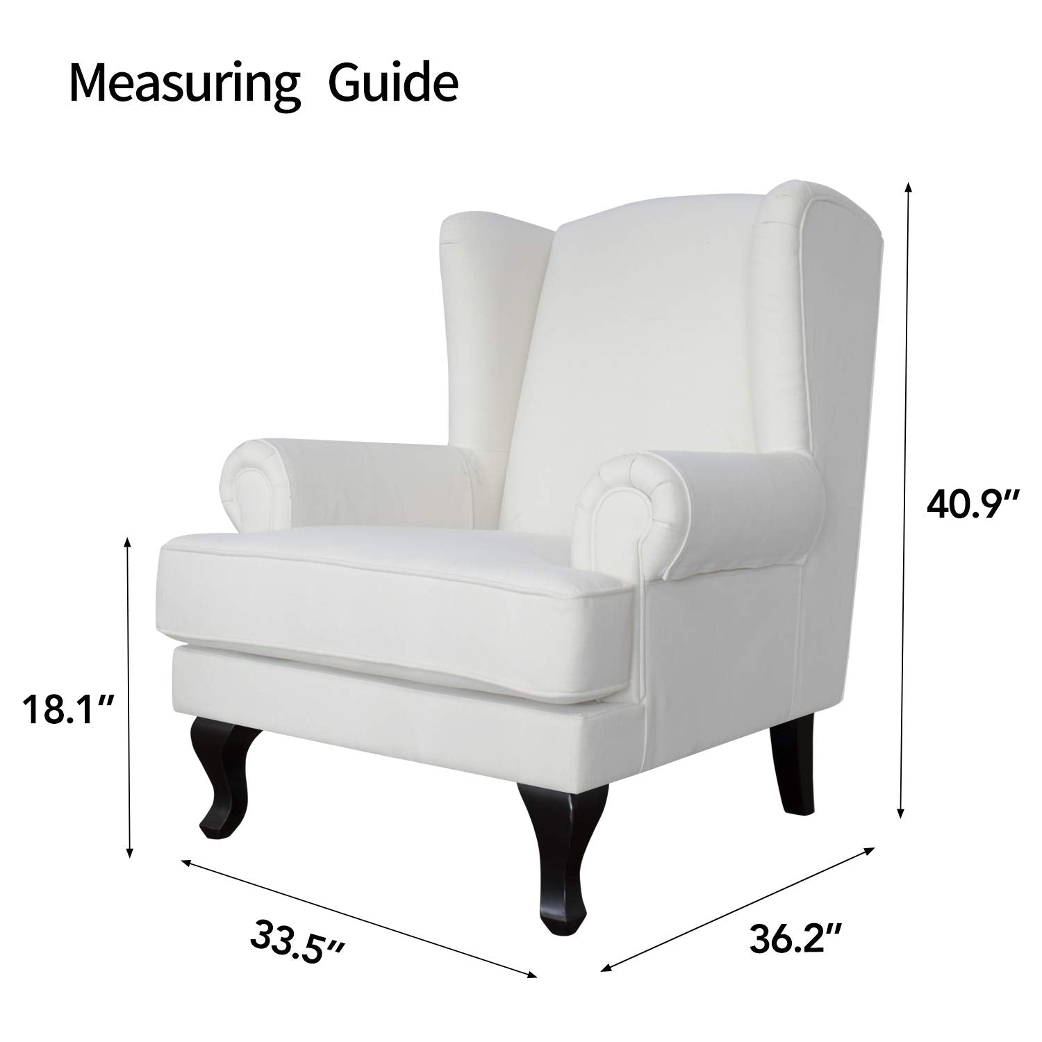Easy-Going Stretch Wingback Chair Sofa Slipcover 1-Piece Sofa Cover Furniture Protector Couch Soft With Elastic Bottom, Spandex