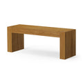 Maven Lane Zeno Contemporary Wooden Backless Bench Seating For Modern Dining, Kitchen Table, Entryway, Foyer, Or Lobby In Weathe