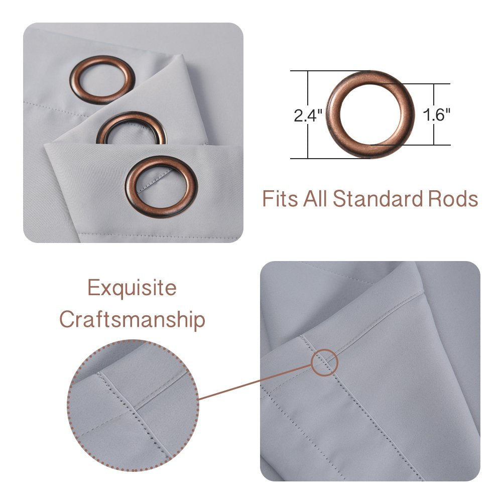 Rose Home Fashion Rhf Funtion Curtain-Blackout Curtains 96 Inch,Bedroom Curtains Blackout Curtain Panels&96'' Curtains,Vertical