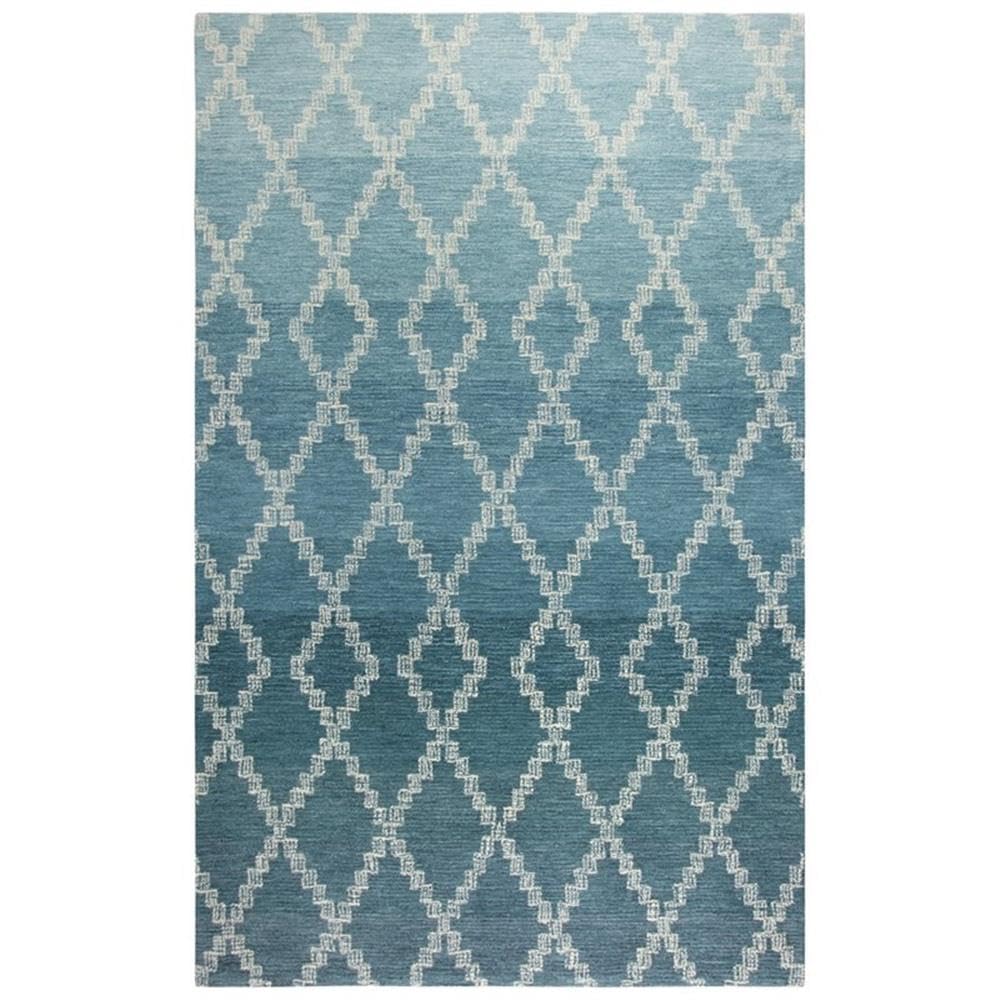 Rizzy Home Alora Decor Ascension 8' X11' Ombre/Lattice Teal/Gray/Rust/Blue Area Rug