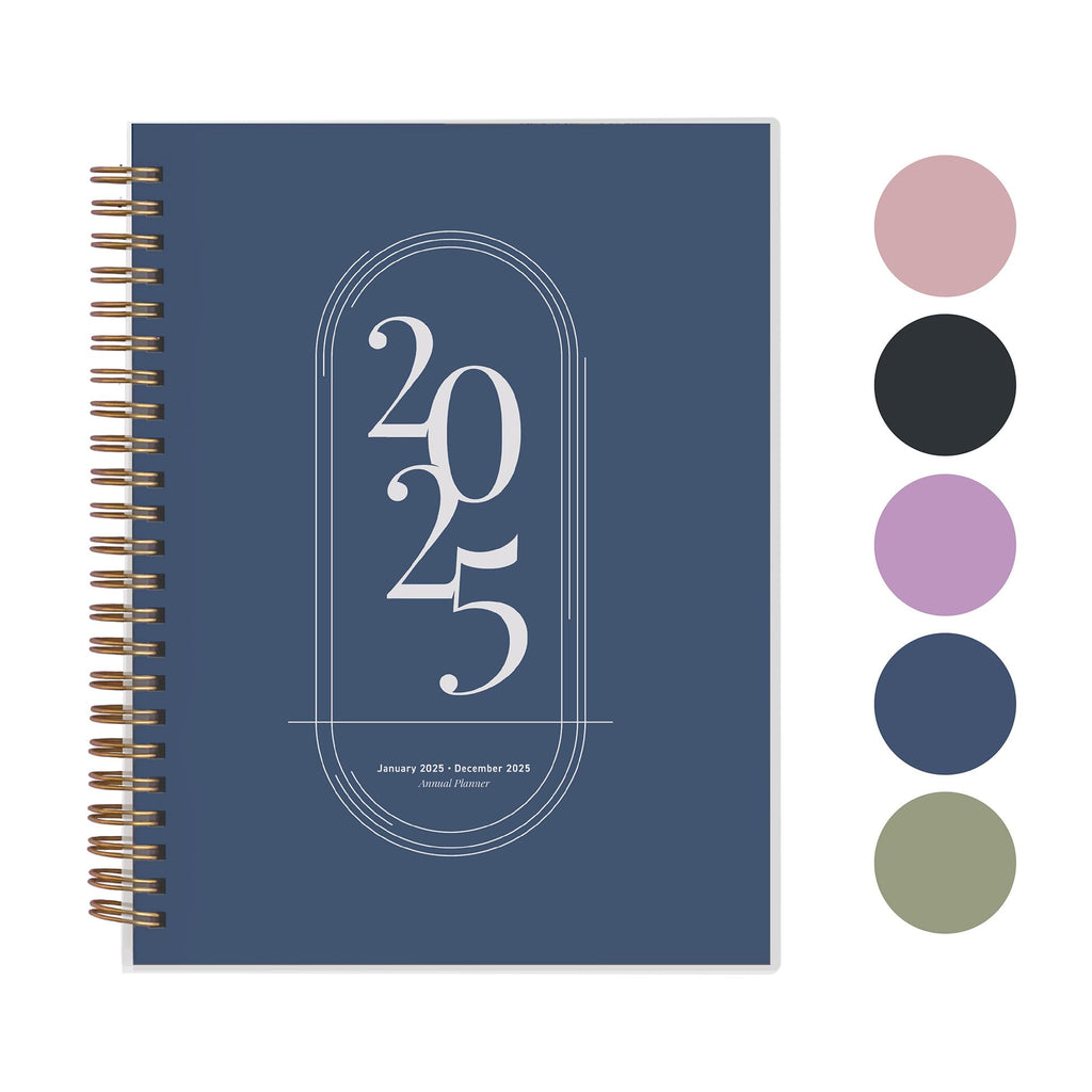 Rileys 2025 Weekly Planner - Annual Weekly & Monthly Agenda Planner, Jan - Dec 2025, Flexible Cover, Notes Pages, Twin-Wire Bind