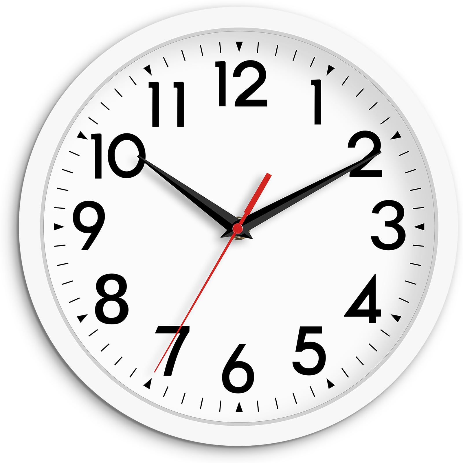 DAXSMY Wall Clock, Modern Wall Clocks Battery Operated 10 Inch, Simpel Silent Non-Ticking Analog Clock Decorative for Kitchen, B