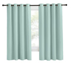 Nicetown Kitchen Blackout Window Curtain Panel, Aqua Blue, 1 Panel, 55 By 68 Inches Long, Home Fashion Thermal Insulated Solid Grommet Room Darkening Drape For Apartment