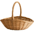 Natural Woven Willow Picnic Basket with Handle  Handcrafted Wicker Storage Basket for Picnic, Shopping, Home Organization, Gift