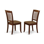 East West Furniture Dlda3-Mah-C 3 Piece Modern Dining Table Set Contains A Round Wooden Table With Dropleaf And 2 Linen Fabric Dining Room Chairs, 42X42 Inch, Mahogany
