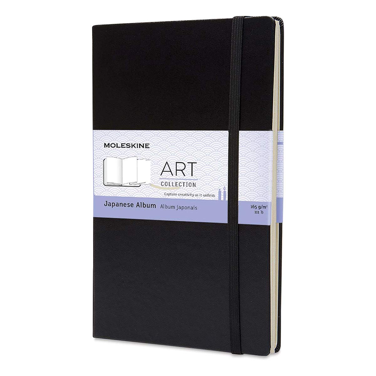 Moleskine Art Japanese Album, Hard Cover, Large (5' X 8.25') Plain/Blank, Black, 48 Pages