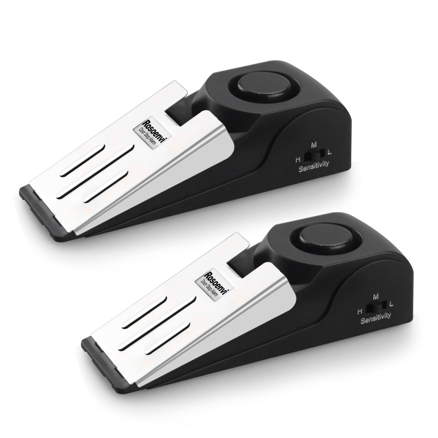 Rosoenvi 3 Pack Door Stop Alarm, Door Stopper With 120Db Security Alarm, Floor Wedge Door Stop Siren, Door Security Devices For