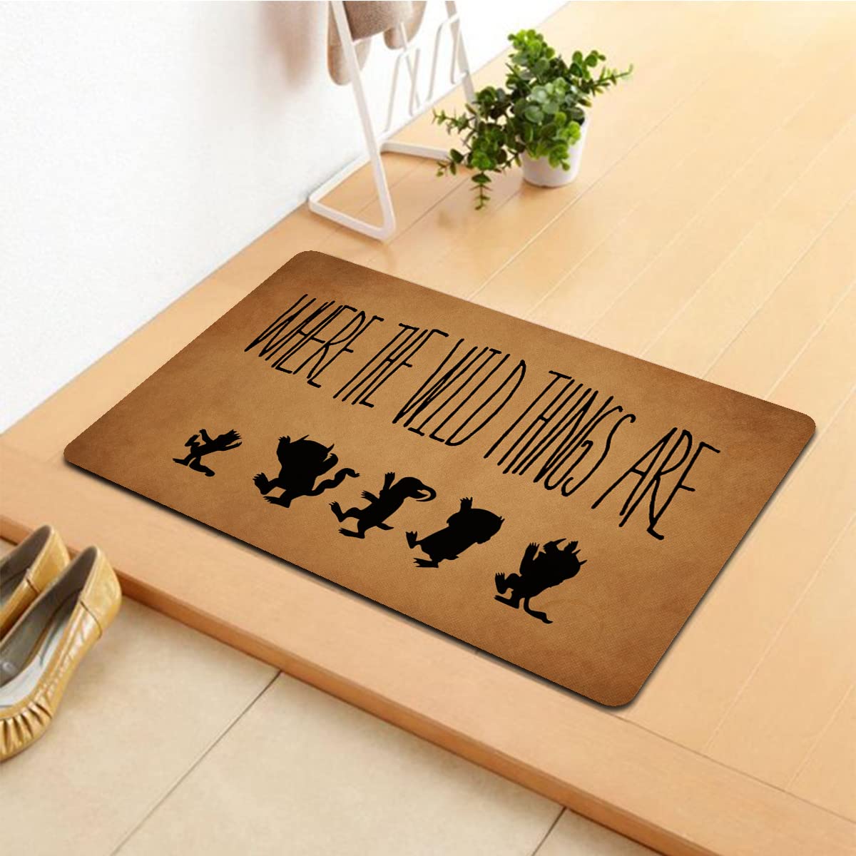 Funny Entry Rugs For Inside House Decor Indoor Rubber Doormat Where The Wild Things Are Personalized Monogram Kitchen Rugs And M