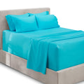 Hearth & Harbor Extra Deep Pocket Queen Sheet Set - Fits Mattresses Up To 21 Inches - 6 Piece Set In Beach Blue