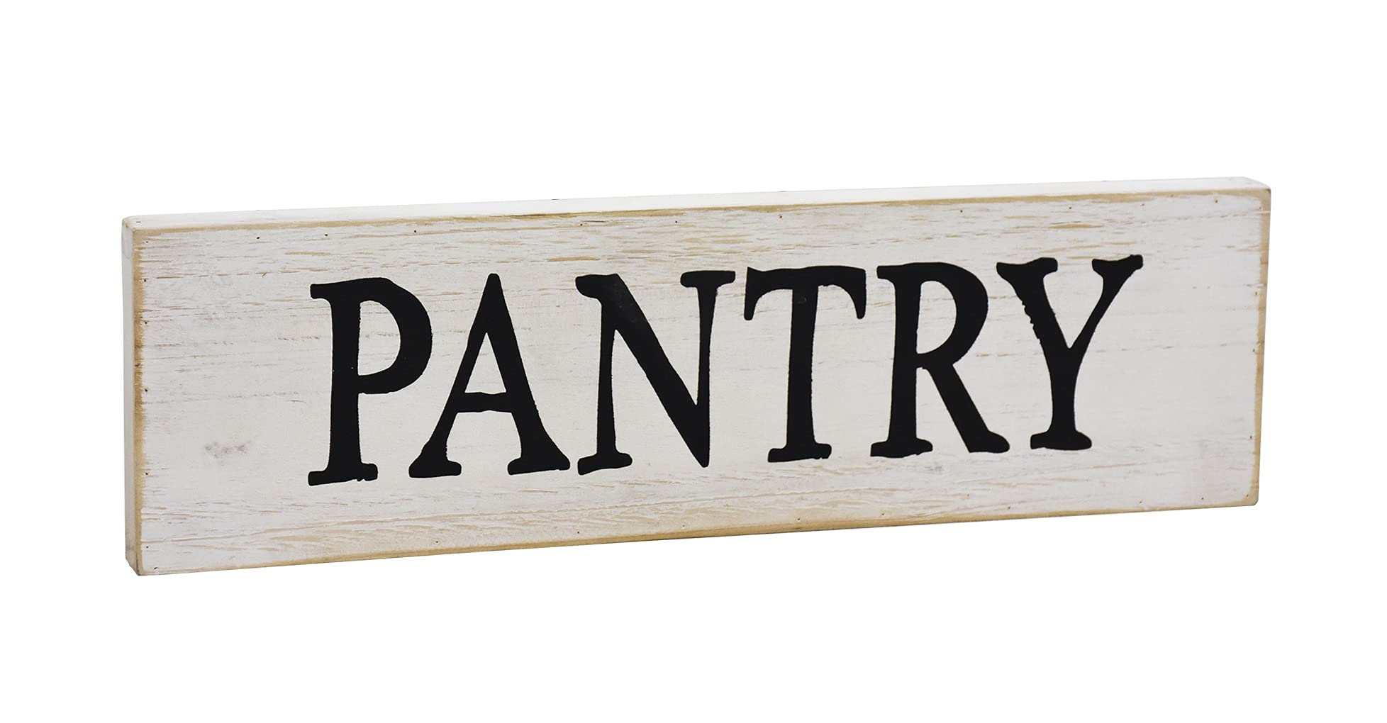 Pantry Whitewashed Wood Wall Sign, Rustic Farmhouse Wall Hanging Decor, 15.75 x 1 x 4.5 Inches