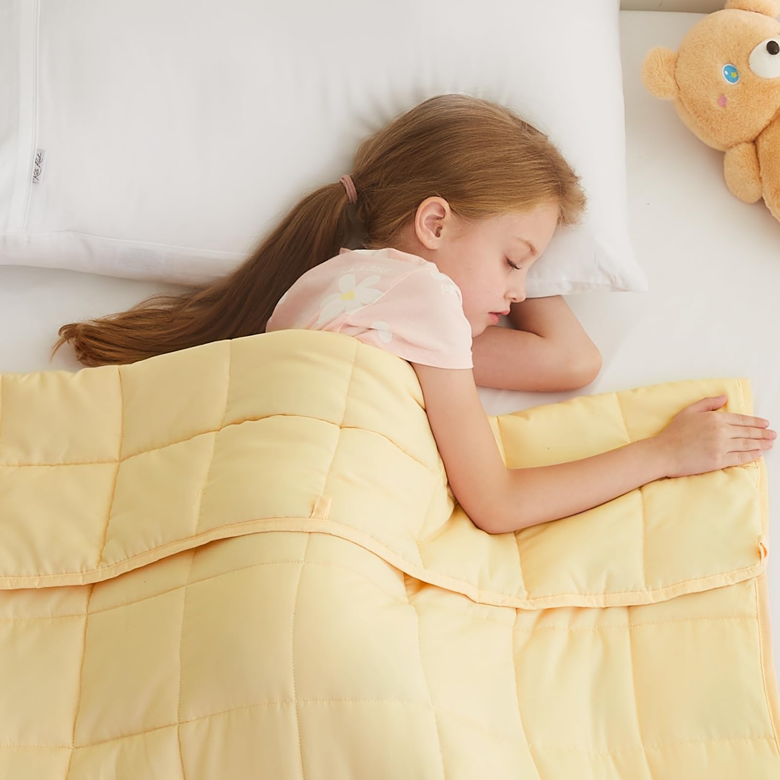 L'Agraty Weighted Blanket - 40''X60'' 7Lbs Cooling Breathable Weighted Heavy Blanket Microfiber Material With Glass Beads Small