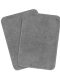 BLUSH & BLOOM 40 x 60 cm Soft Door Mat Set of 2, Grey, Plush Microfibre, NonSlip Bathroom Rug (Grey)