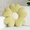 Sioloc Flower Shaped Throw Pillow, Fun Daisy Pillow, 15.7' Grass Green Flower Pillow Cute Decorative Seat Cushion Aesthetic Flo