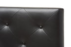 Baxton Studio Baltimore Modern and Contemporary Faux Leather Upholstered Headboard Black/Twin