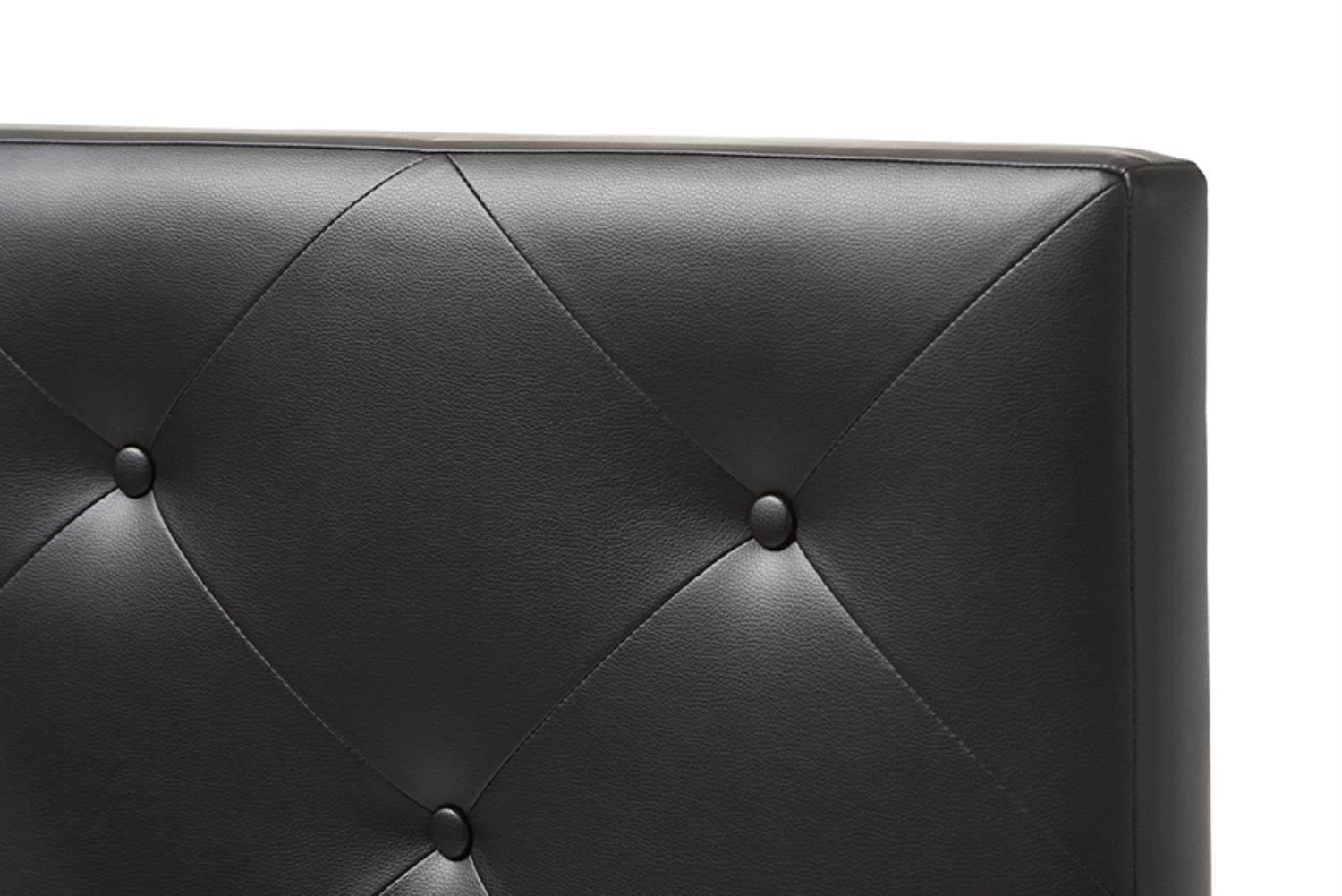 Baxton Studio Baltimore Modern and Contemporary Faux Leather Upholstered Headboard Black/Twin