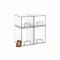 TIPGO Clear Stackable Storage Drawers, Baby Bottle Organizer, EasilyAccess Makeup Organizer, Durable Containers for Bathroom Co