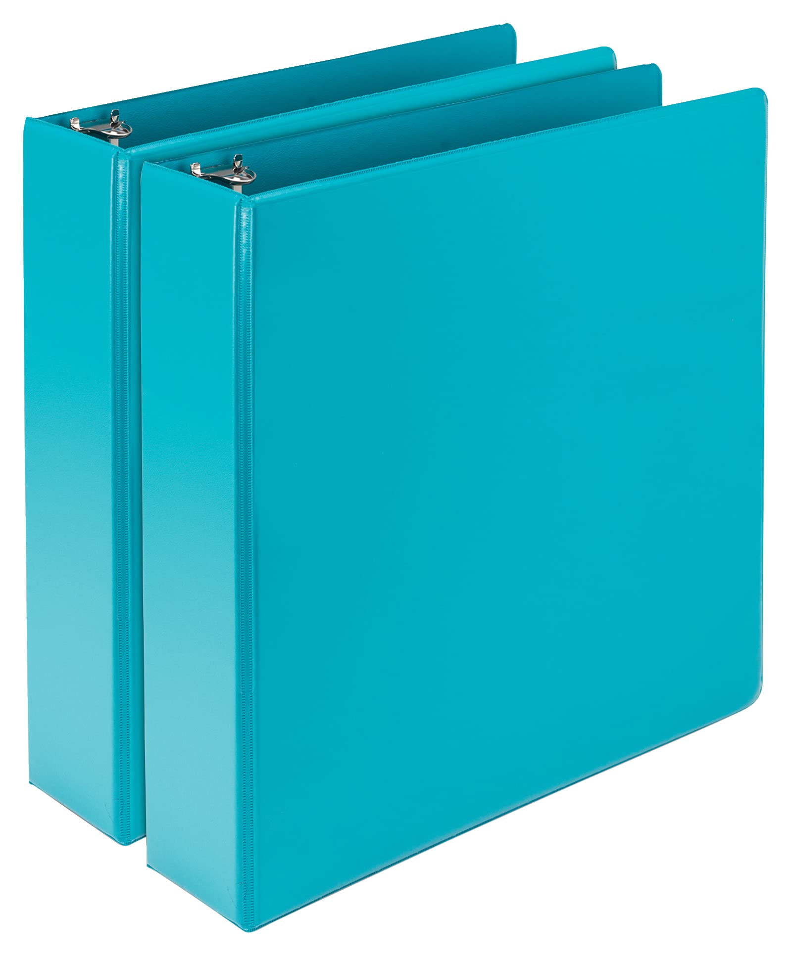 Samsill Earth'S Choice Plant-Based Durable Fashion View Binder, 3 Rings, 2' Capacity, 11 X 8.5, Turquoise, 2/Pack