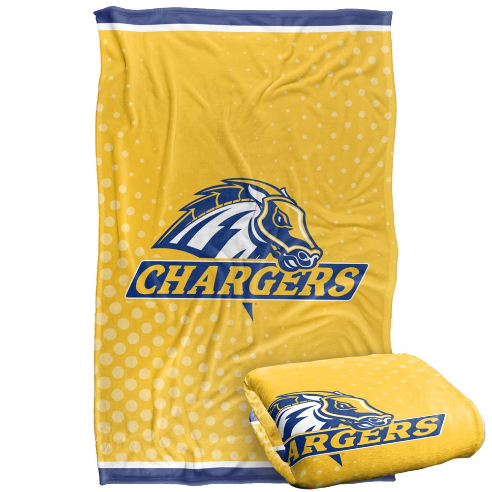 University of New Haven Chargers Blanket, 36x58 Logo Dots, Silky Touch Super Soft Throw