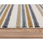 Alora Decor Rivera 5' X 8' Stripe Ivory/Beige/Charcoal Hand-Tufted Area Rug