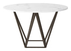 Tintern Dining Table White & Antique Brass