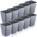 Amyhill 10 Pcs Small Trash Can 2 Gallon Plastic Garbage Can, Grey