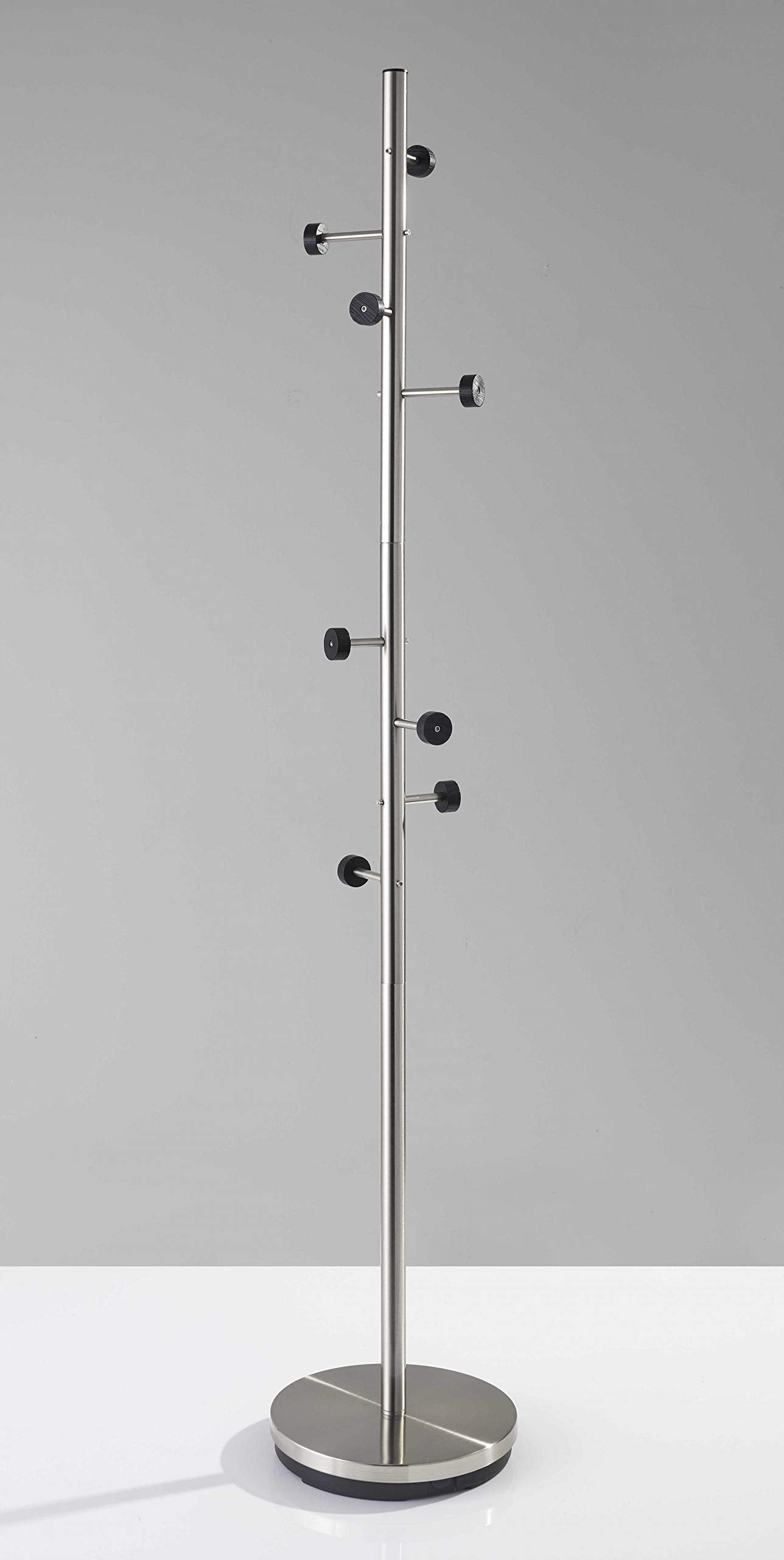 HomeRoots 12' X 67.5' Brushed Steel Brushed Steel Coat Rack