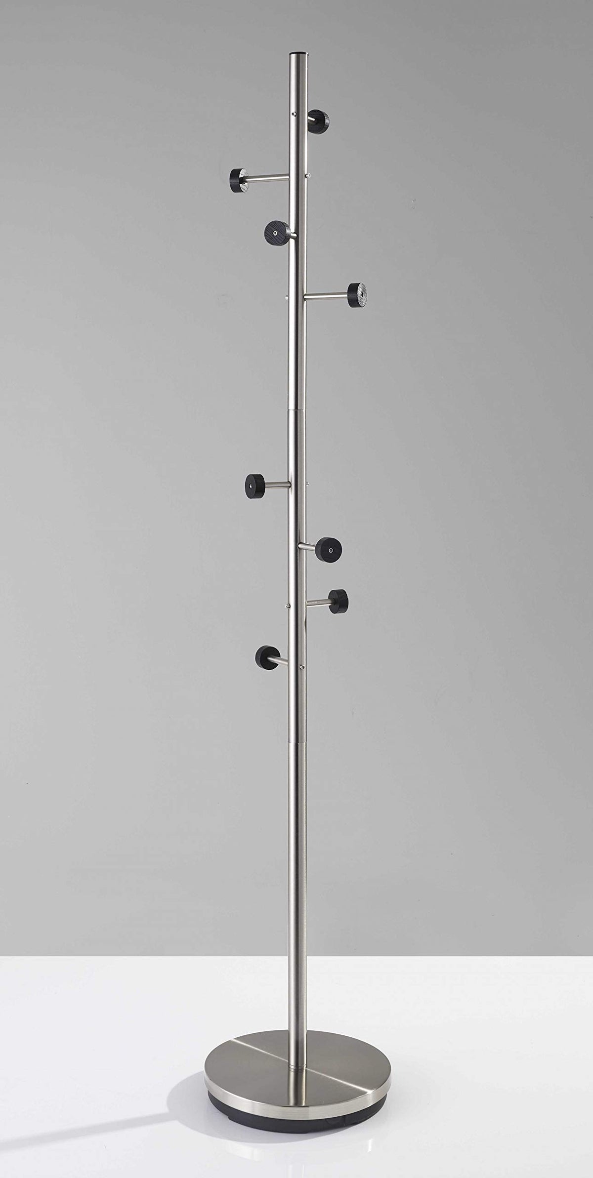 HomeRoots 12' X 67.5' Brushed Steel Brushed Steel Coat Rack