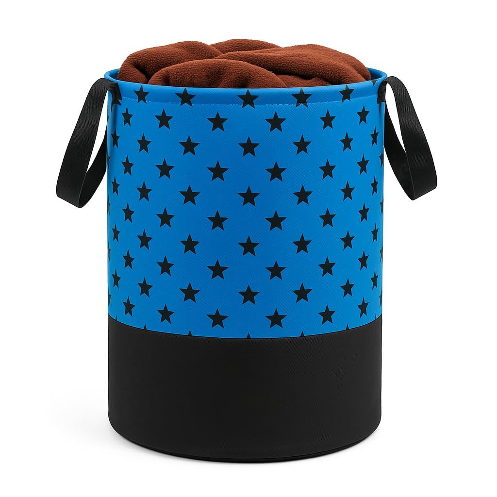 BB BACKBENCHERS Foldable Laundry Bag with Lid | 75L Large Storage Basket for Clothes, Toys & Blankets | Collapsible, Lightweight
