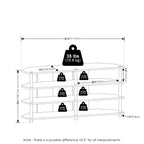 Furinno Econ Easy Assembly 4-Tier Corner TV Stand for TV up to 55-Inch, Blackwood/Black