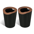 Home Zone Living 2.3 Gallon Small Trash Can, Round Wastebasket with Open Top, Virtuoso Collection, 2-Pack