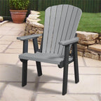 American Furniture Classics 511LGB Fan Back Chair, Gray and Black