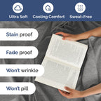 Extra Deep Pocket Split King Sheets - 5 Piece Breathable & Cooling Bed Sheets - Hotel Luxury Bed Sheet Set - Soft, Wrinkle Free & Comfy - Easily Fits Extra Deep Mattresses - Heathered Grey Sheets Set