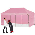 Abccanopy Classic Ez Pop Up Canopy Tent With Sidewalls 10X20 Market And Patio-Series, Pink